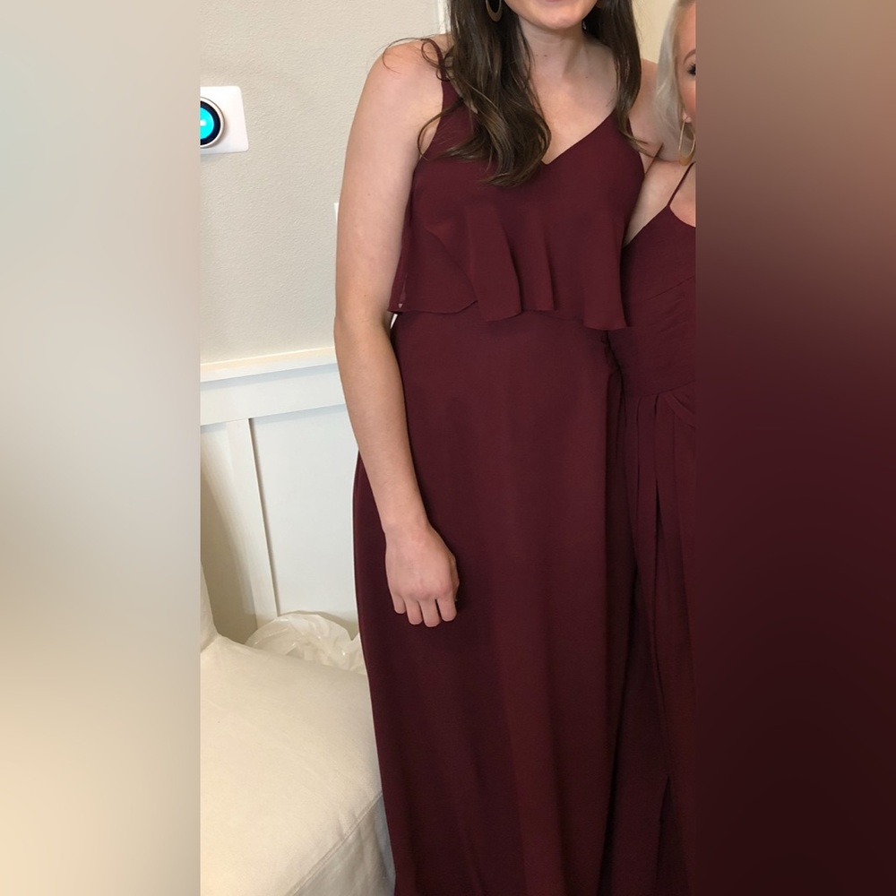 Burgundy Azazie dress